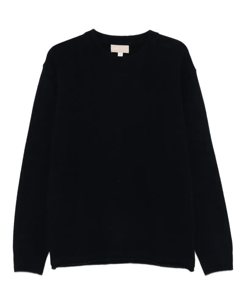 120% Lino Pullover mit Rundhalsausschnitt - Schwarz Schwarz