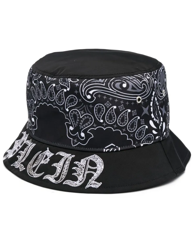 Philipp Plein Fischerhut mit Bandana-Print - Schwarz Schwarz