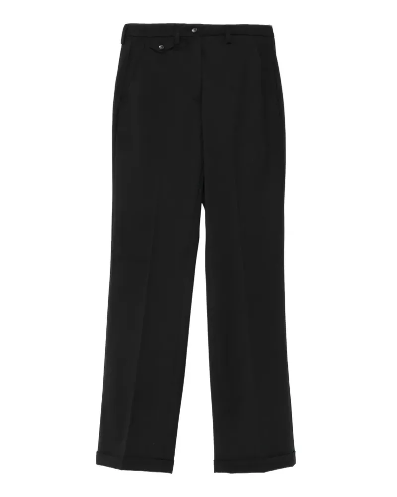 Seventy Hose mit Bügelfalten und Schnallendetail - Schwarz Schwarz