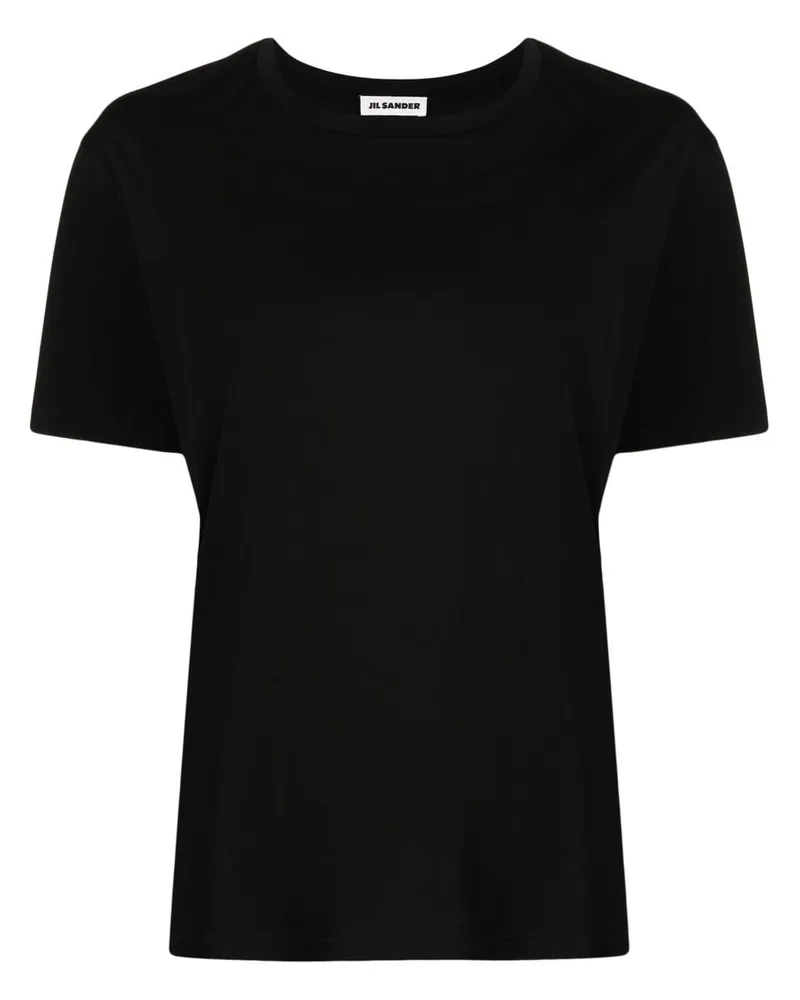 Jil Sander T-Shirt mit rundem Ausschnitt - Schwarz Schwarz