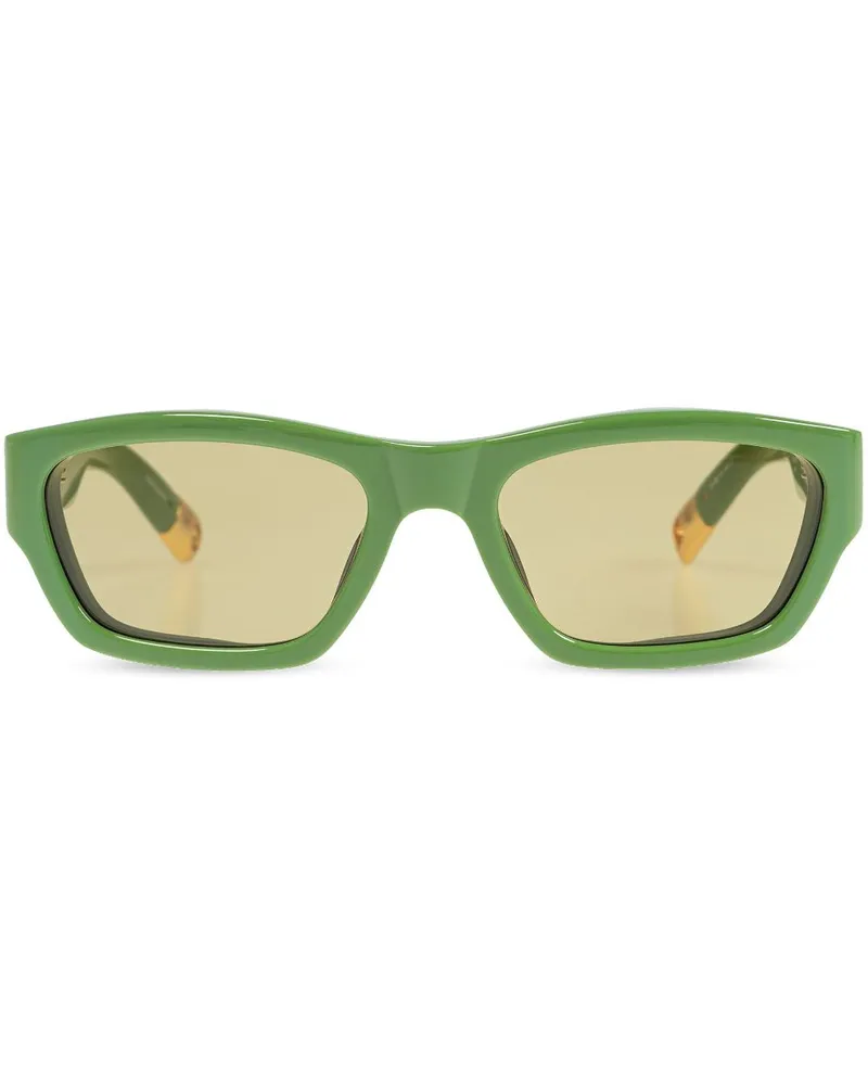 Jacquemus x Linda Farrow Les Lunettes Meridiano Sonnenbrille mit eckigem Gestell - Grün Grün