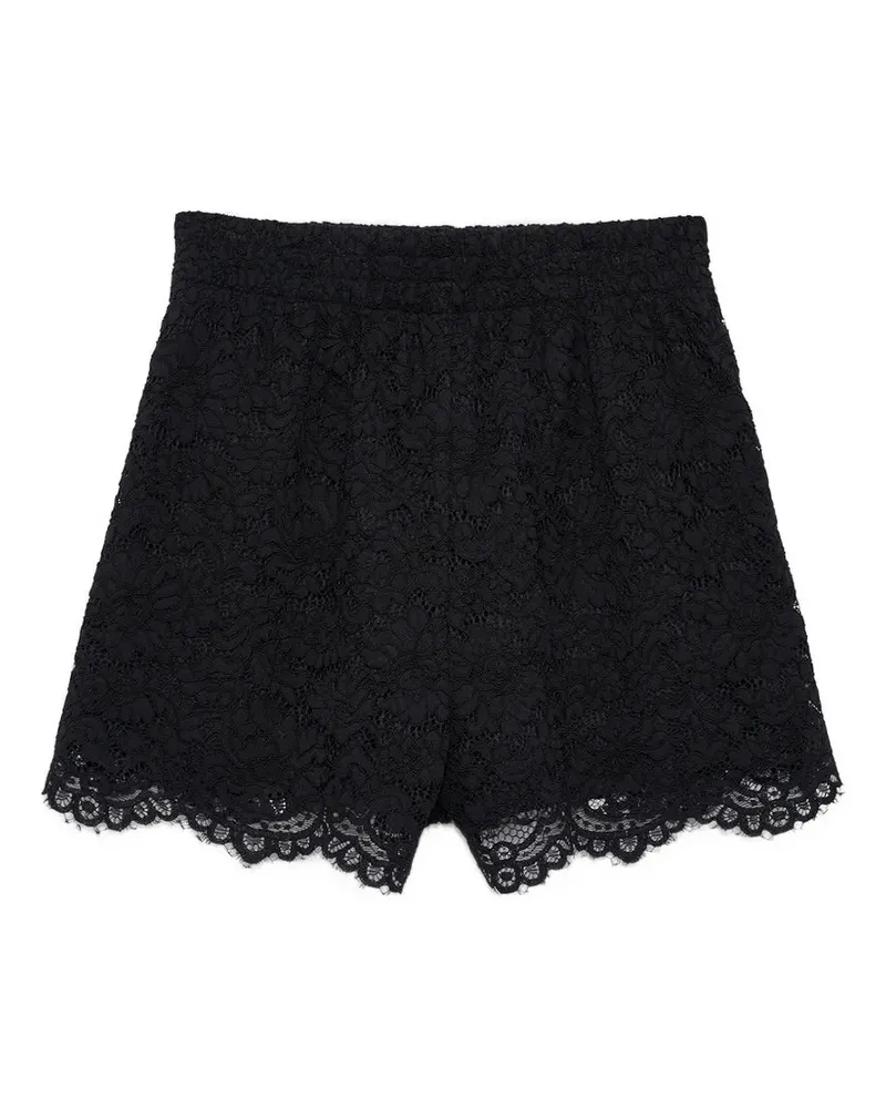 Anine Bing Kam Shorts aus schwarzer Spitze Schwarz