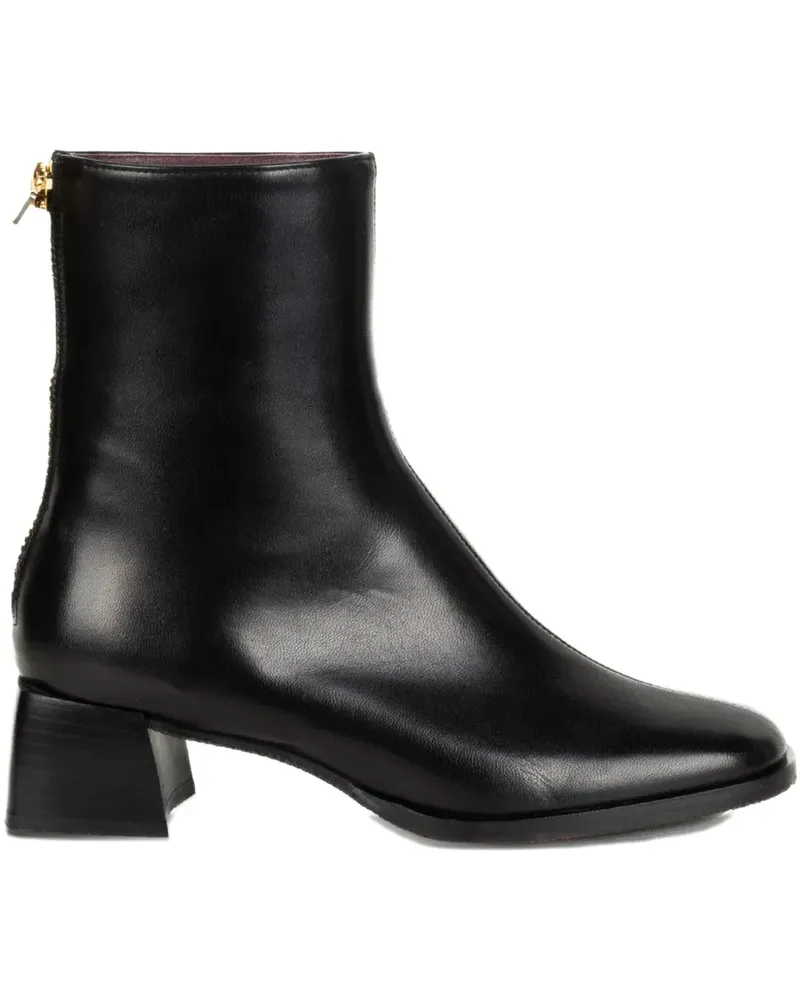 Lorenzo Mari zip-up leather ankle boots - Schwarz Schwarz