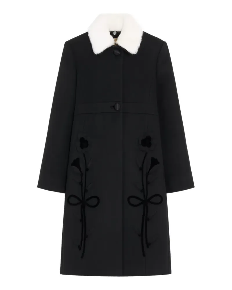 Valentino Garavani Compact Drap Mantel mit Stickerei - Schwarz Schwarz