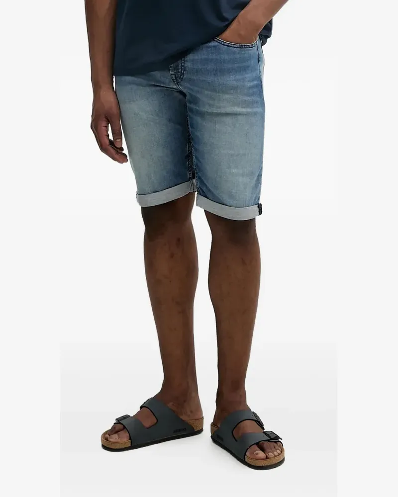 Karl Lagerfeld Jeans-Shorts mit Umschlag - Blau Blau