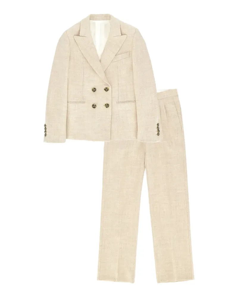 Fortela Bibiane double-breasted peak-lapels suit - Nude Nude