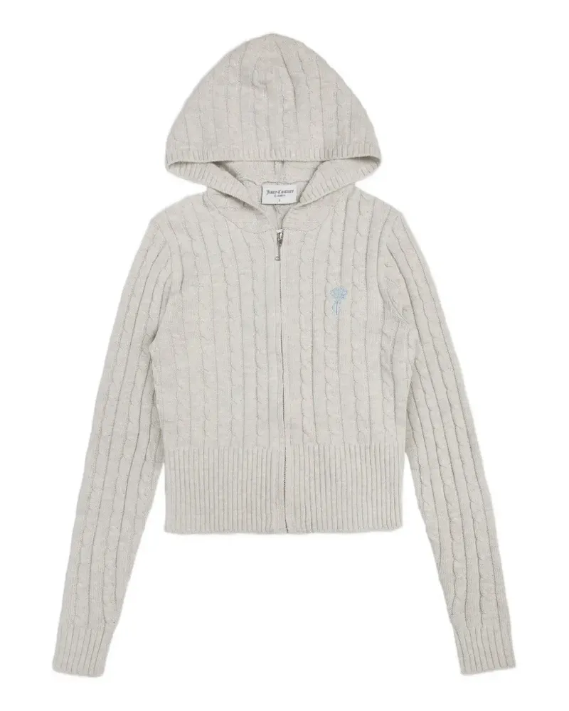 Juicy Couture cable-knit zip-up hoodie - Nude Nude