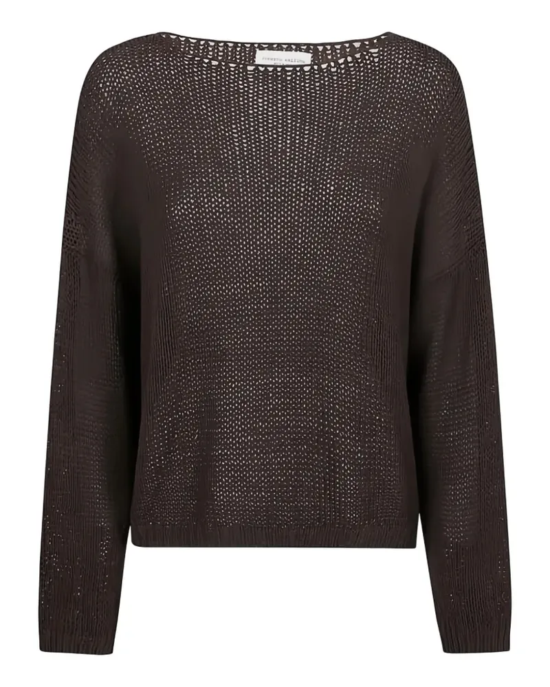 Roberto Collina Pullover mit U-Boot-Ausschnitt - Braun Braun