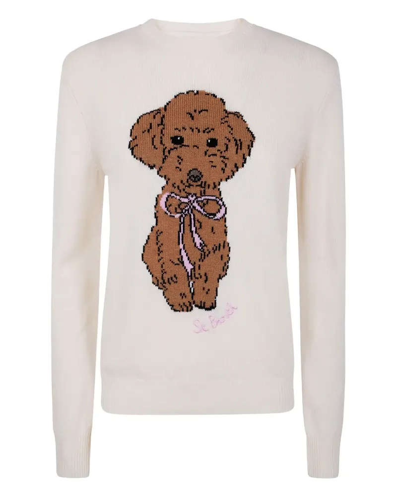 MC2 Saint Barth poodle bow sweater - Nude Nude