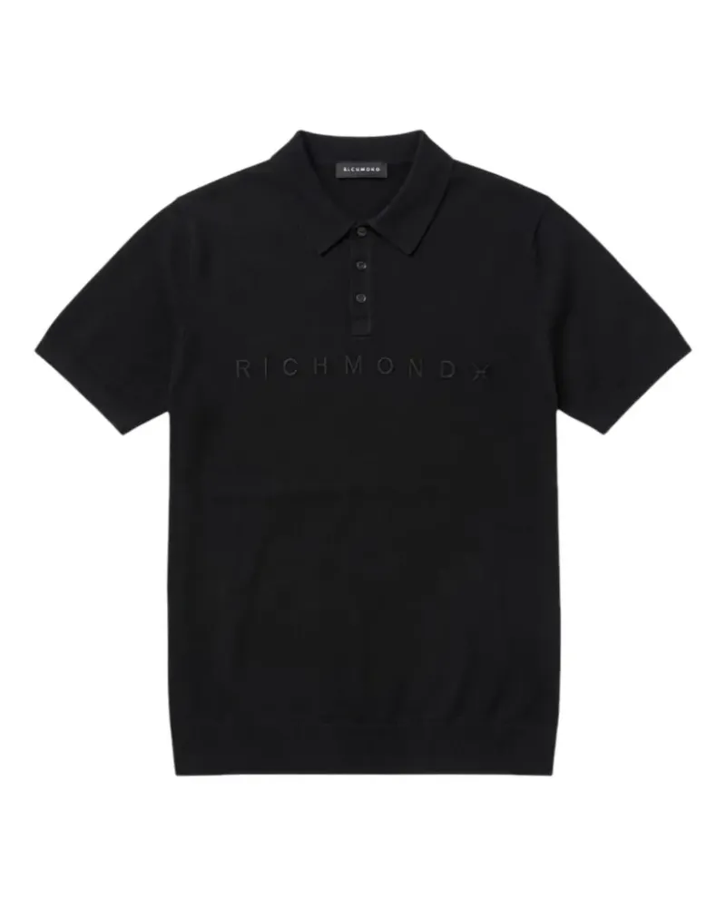 John Richmond Sehudi Poloshirt mit Logo - Schwarz Schwarz
