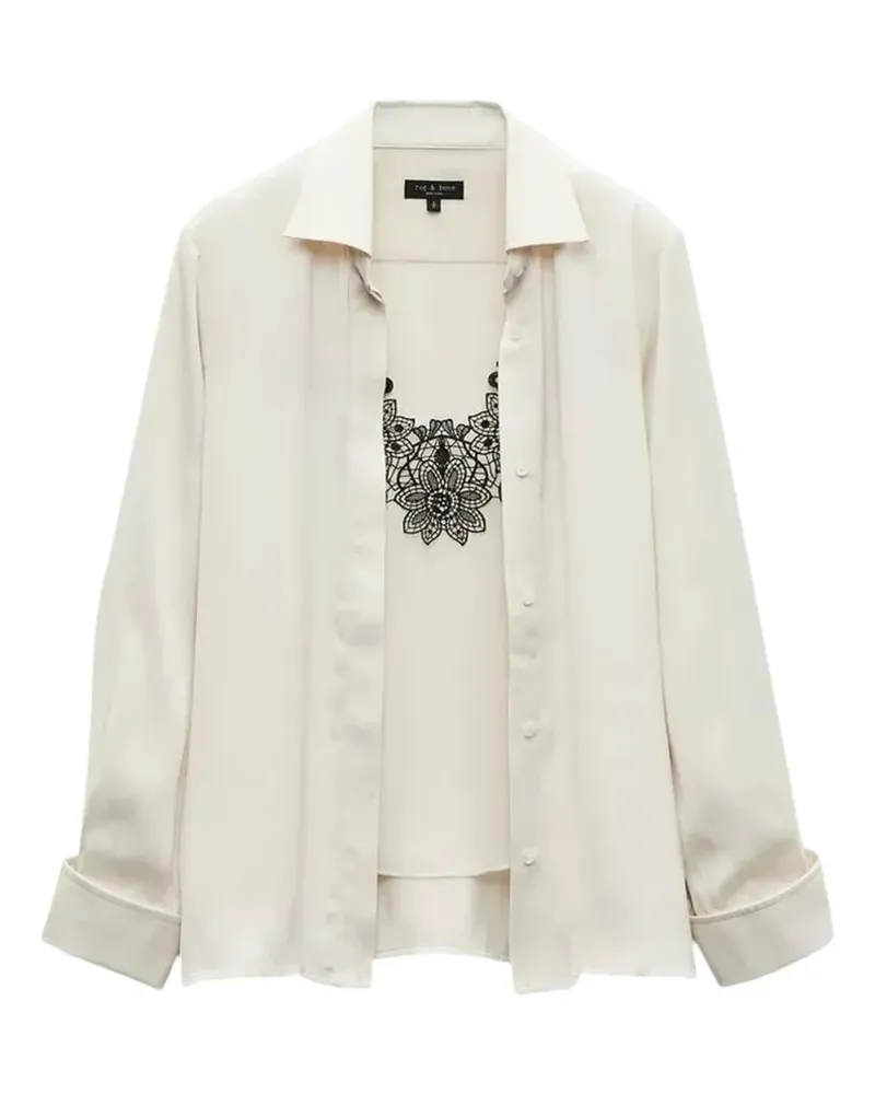 Rag & Bone Venus Popover Hemd - Weiß Weiß