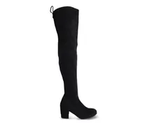 Overknee-Stiefel mit hohem Absatz - Schwarz