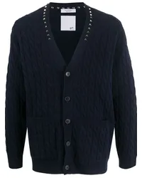 Valentino Garavani Cardigan Rockstud-Nieten Blau