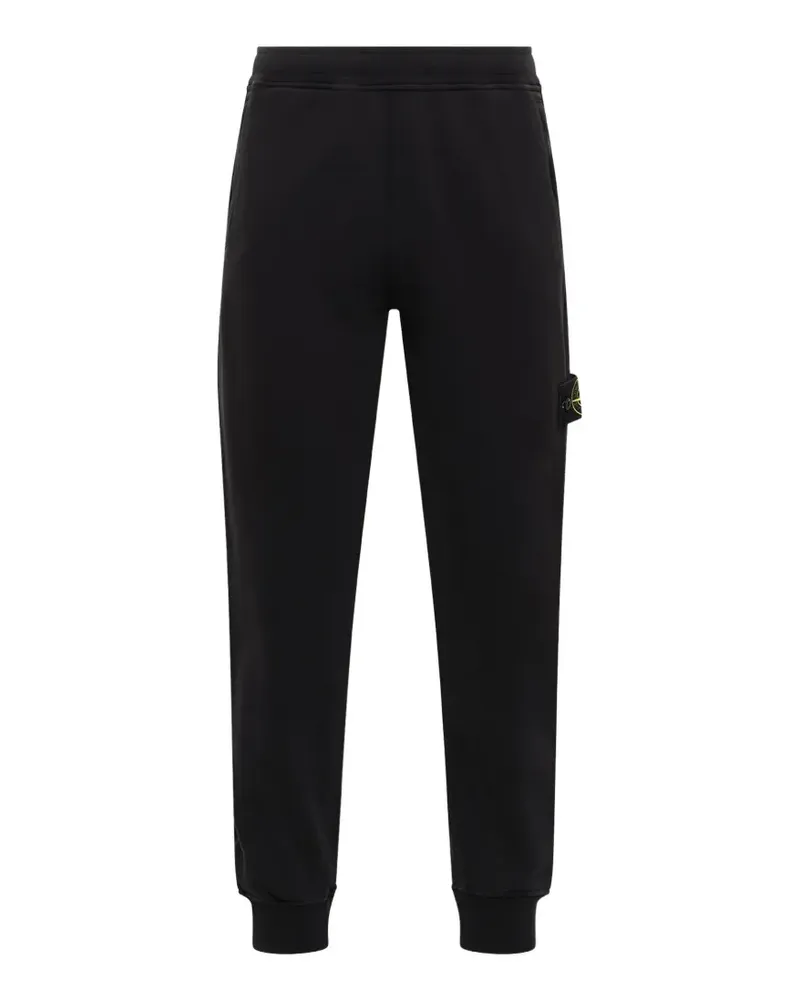 Stone Island 6200012 Fleece-Jogginghose aus gebürsteter Bio-Baumwolle - Schwarz Schwarz