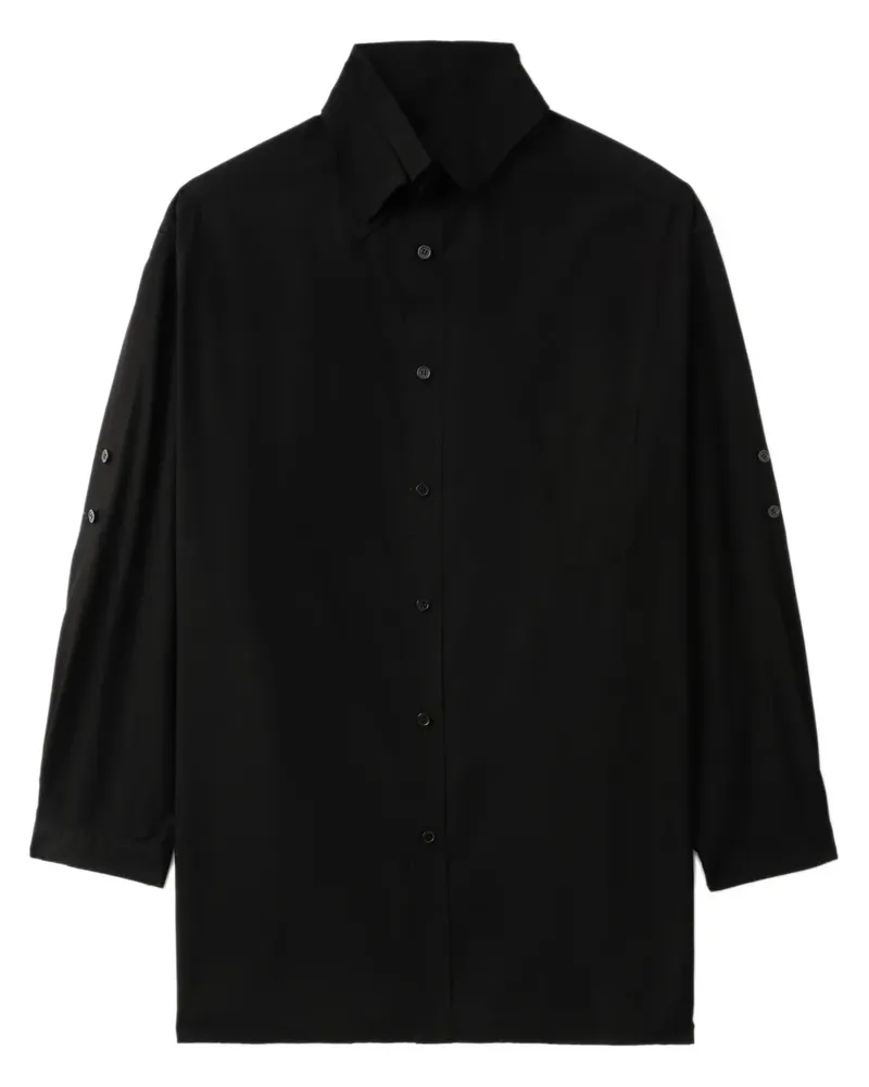 Yohji Yamamoto Einreihiges Hemd - Schwarz Schwarz