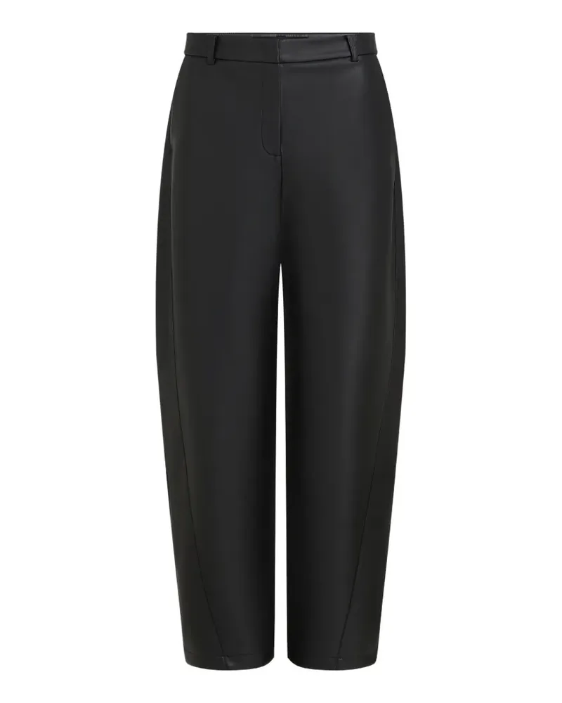 Karl Lagerfeld faux-leather barrel trousers - Schwarz Schwarz