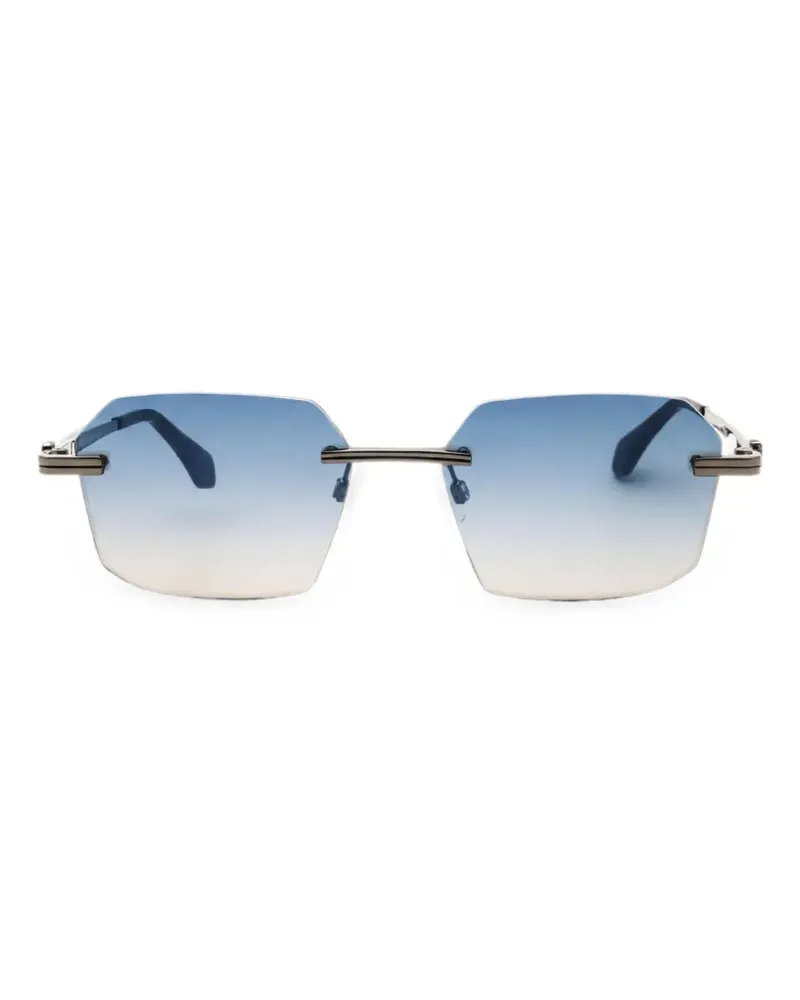 Palm Angels geometric rimless sunglasses - Grau Grau