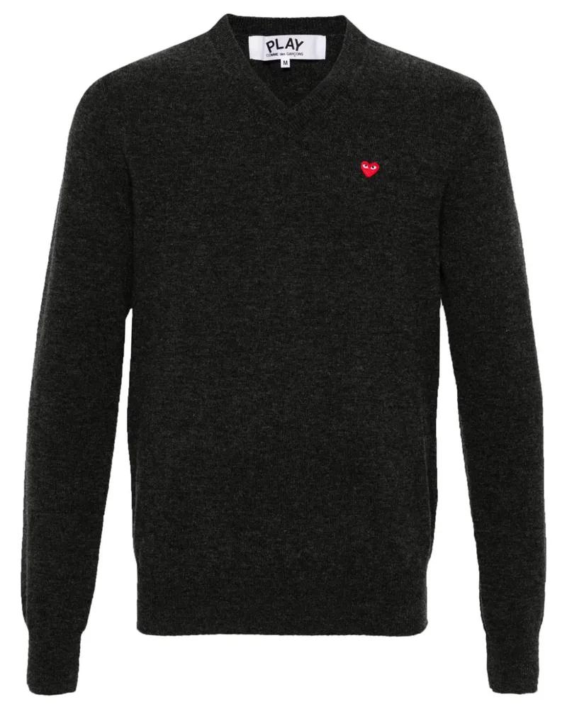 Comme des Garçons Pullover mit Herz-Patch - Grau Grau