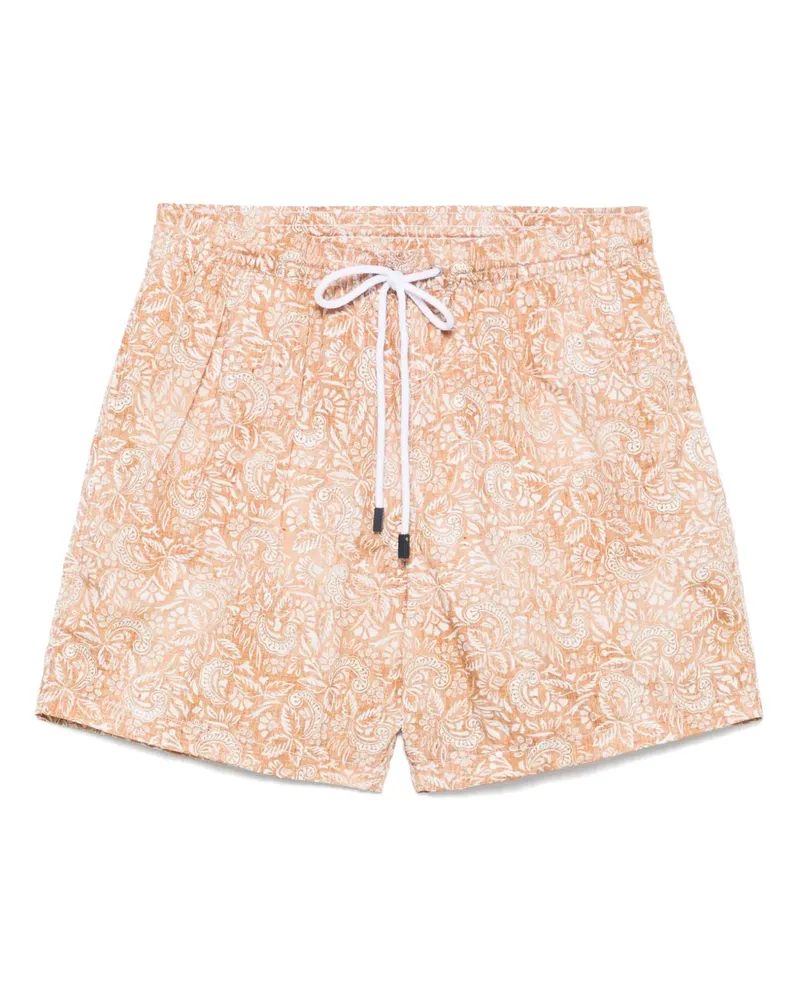 BARBA Badeshorts mit Print - Braun Braun