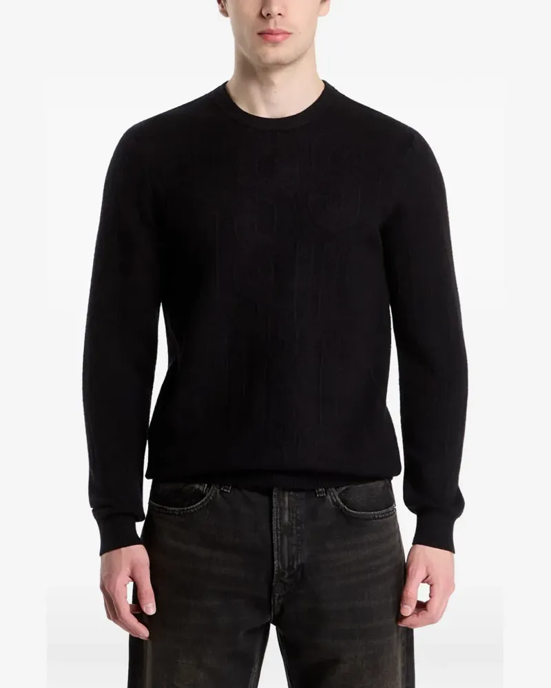 Guess Pullover mit Allover-Logo - Schwarz Schwarz