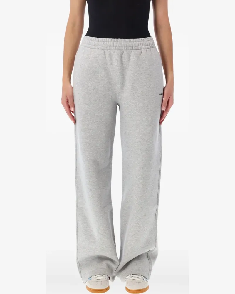 PANGAIA logo-print wide-leg track pants - Grau Grau