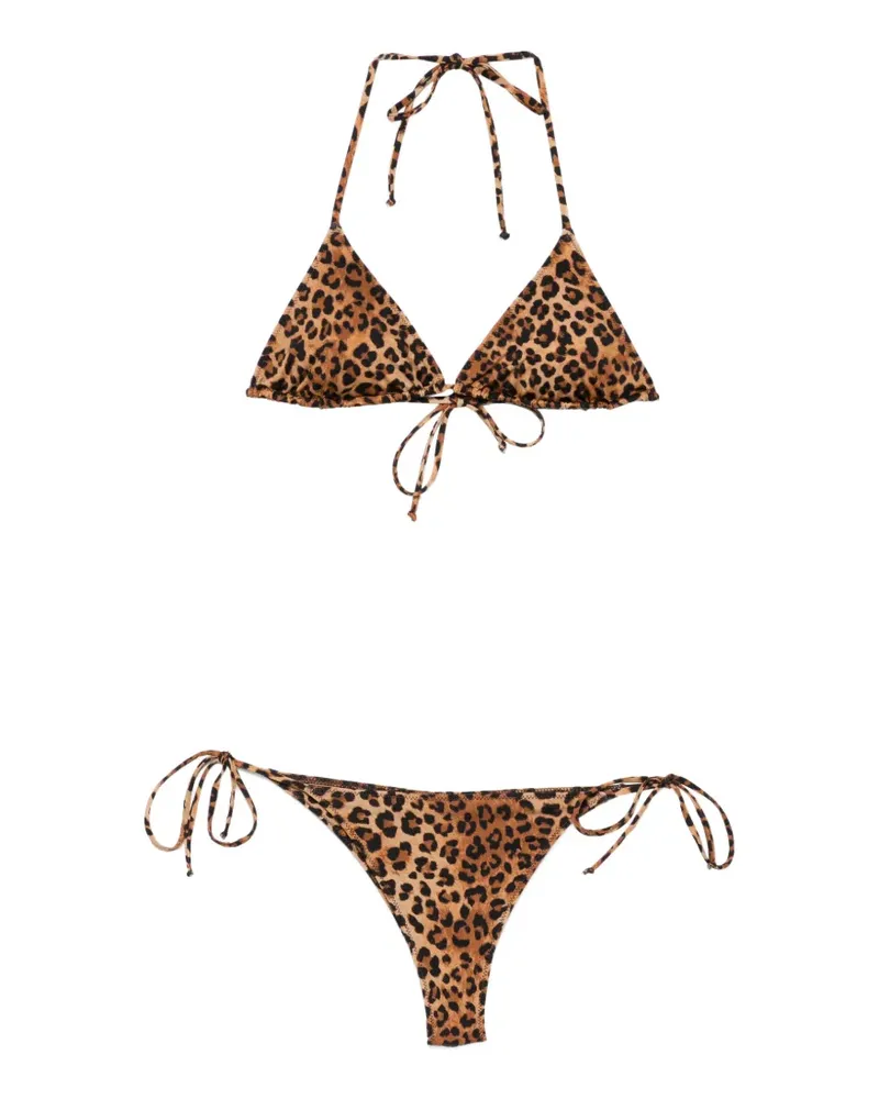 MC2 Saint Barth Leah Marielle leopard-print bikini - Nude Nude