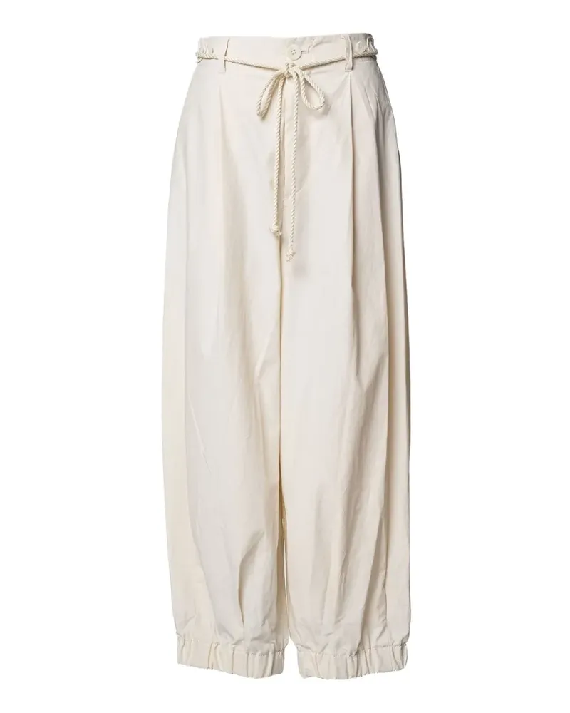 Muller of Yoshiokubo Plissierte Hose mit Gürtel - Nude Nude