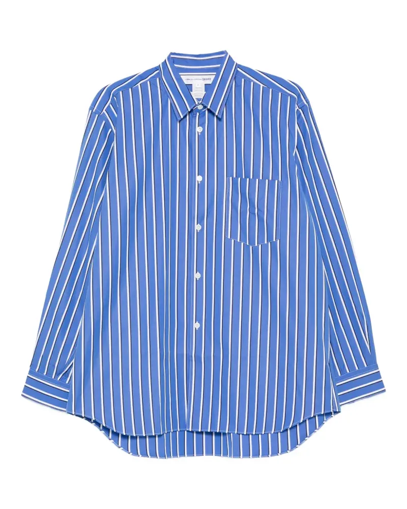 Comme des Garçons striped pocket shirt - Blau Blau