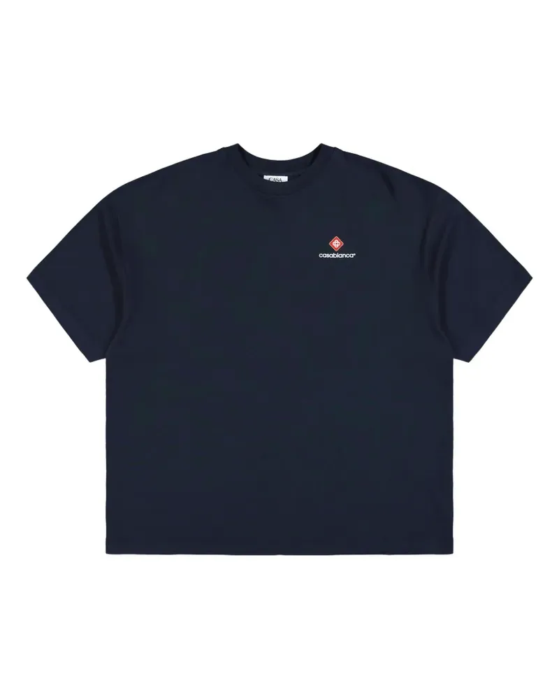 Casablanca Paris logo-print oversized T-shirt - Blau Blau