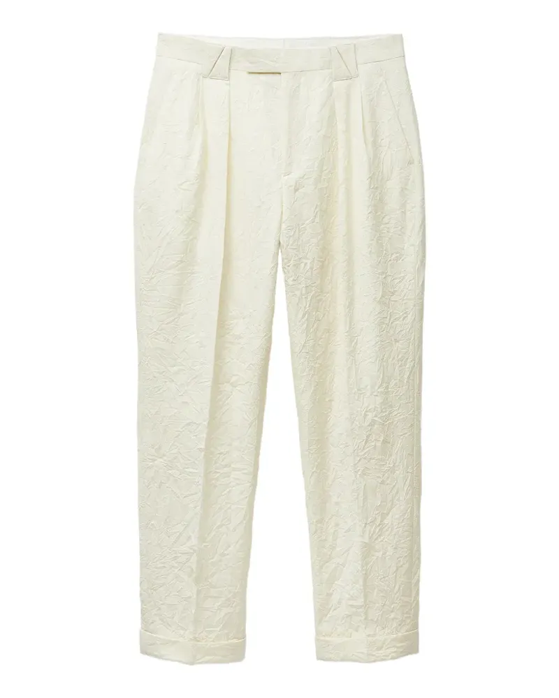 Versace wool creased formal pants - Nude Nude