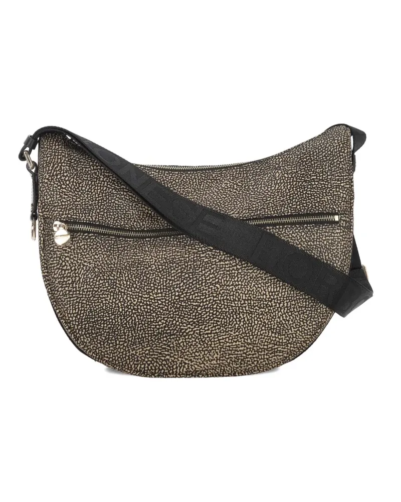 Borbonese Kleine Luna Schultertasche - Nude Nude