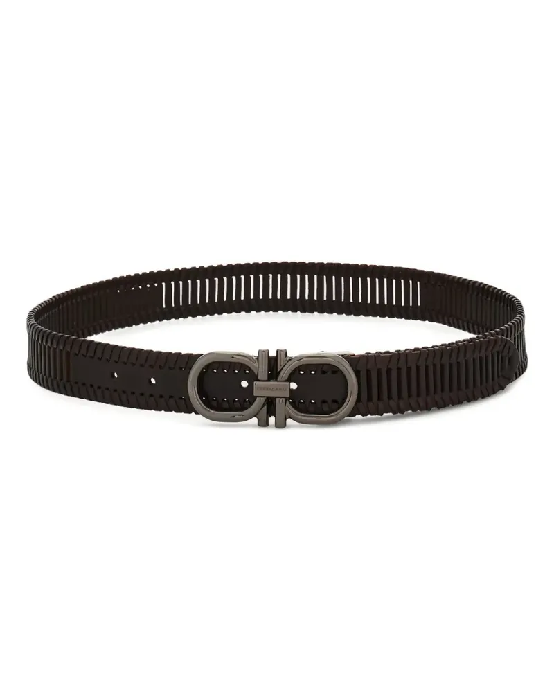 Ferragamo adjustable Gancini belt - Schwarz Schwarz