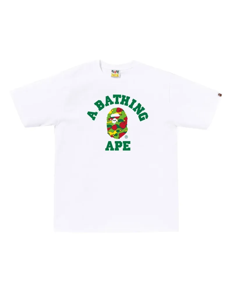 BAPE College Ape Head T-Shirt - Weiß Weiß