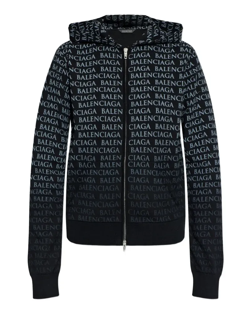 Balenciaga Hoodie mit Print - Schwarz Schwarz