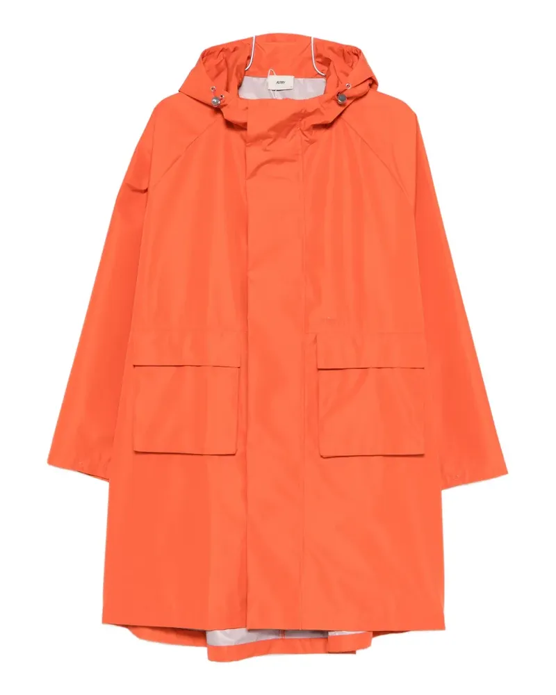 AUTRY flap-pocket hooded coat - Orange Orange