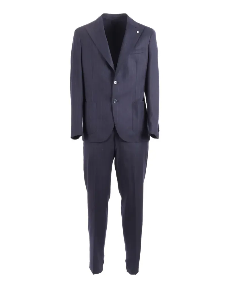 Luigi Bianchi Mantova pinstripe single-breasted suit - Blau Blau