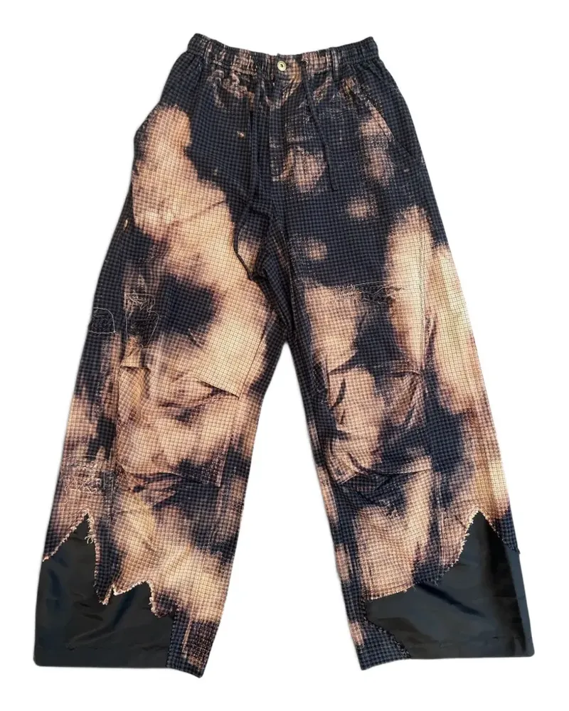 Feng Chen Wang Überfärbte Distressed-Hose - Schwarz Schwarz