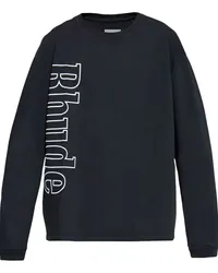 RHUDE Sweatshirt mit Logo-Print Schwarz