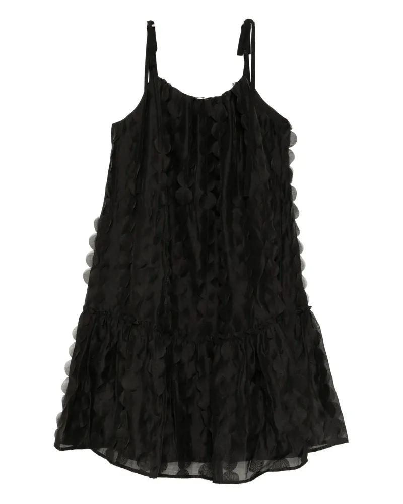 b+ab Strukturiertes Camisole-Kleid - Schwarz Schwarz