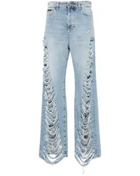 Philipp Plein Hose im Distressed-Look Blau