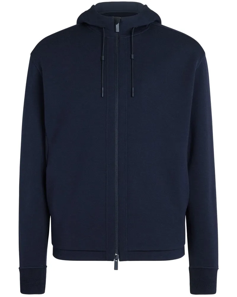 Ermenegildo Zegna Kapuzenjacke mit Kordelzug - Blau Blau