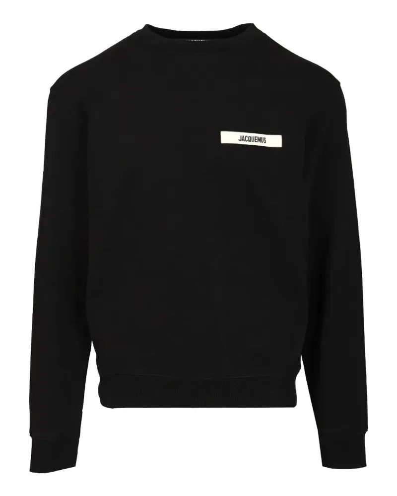 Jacquemus logo-patch sweatshirt - Schwarz Schwarz