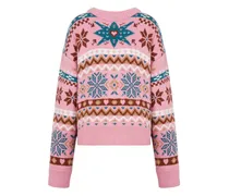 Snowflake Pullover aus Wolle - Rosa