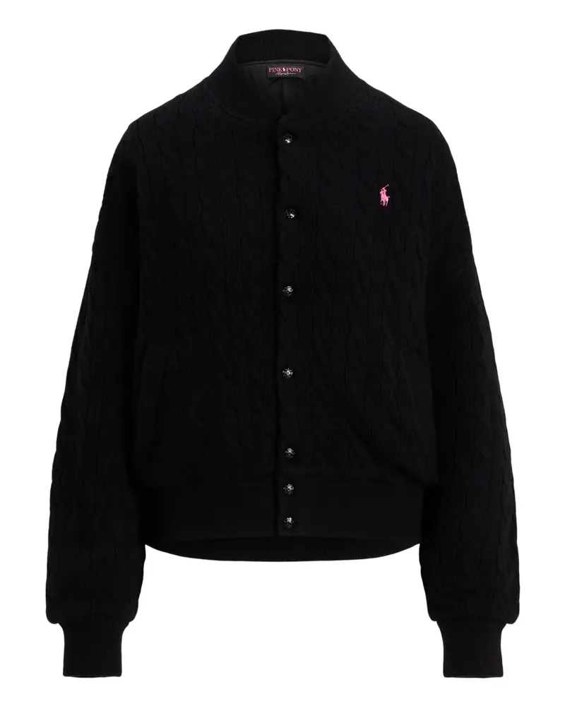 Ralph Lauren Pink Pony cable-knit buttoned cardigan - Schwarz Schwarz