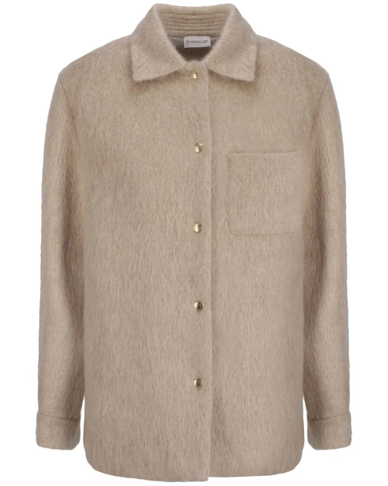 Moncler Hemd mit Logo-Applikation - Nude Nude