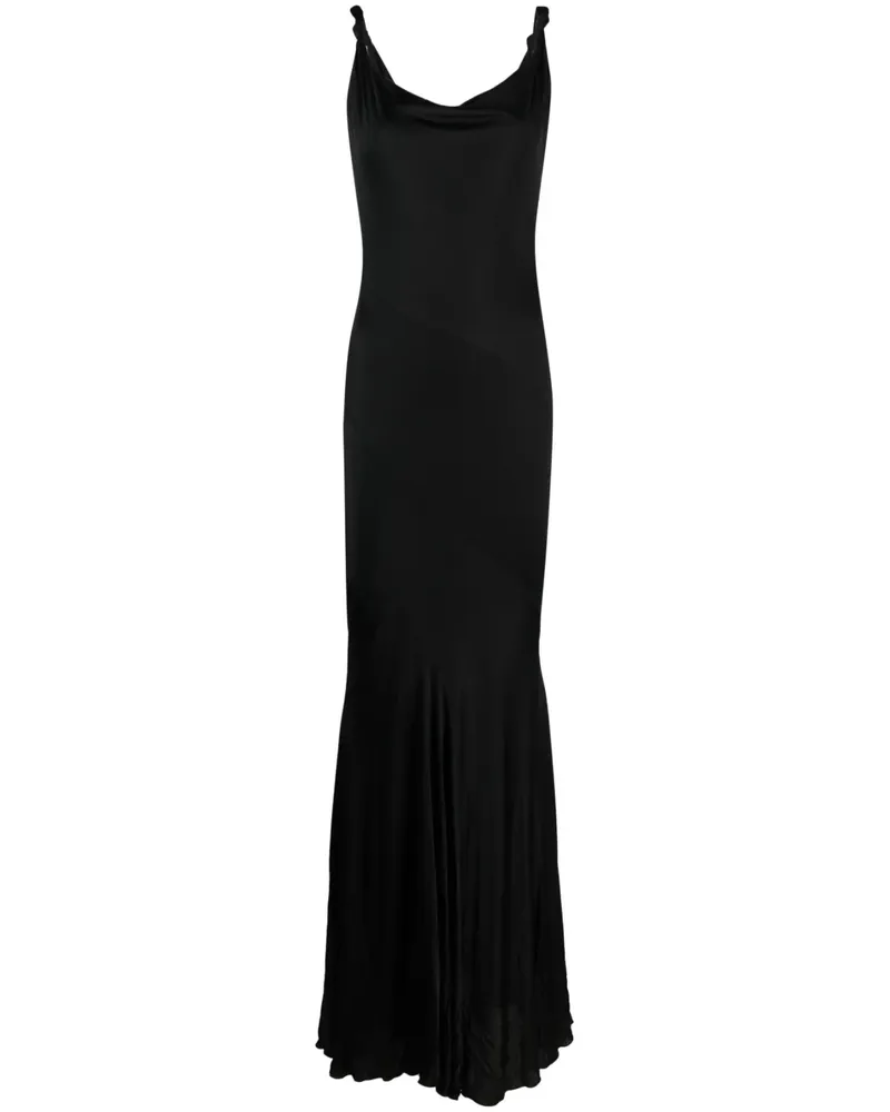 Blumarine Abendkleid mit Knotendetail - Schwarz Schwarz