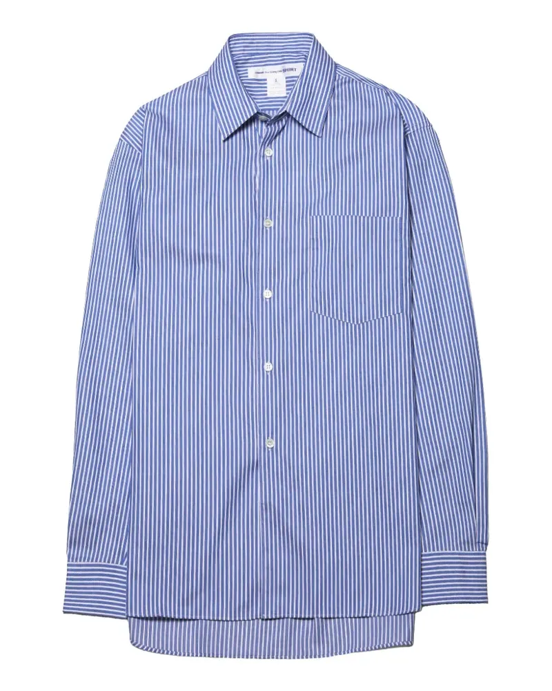 Comme des Garçons vertical-stripe shirt - Blau Blau