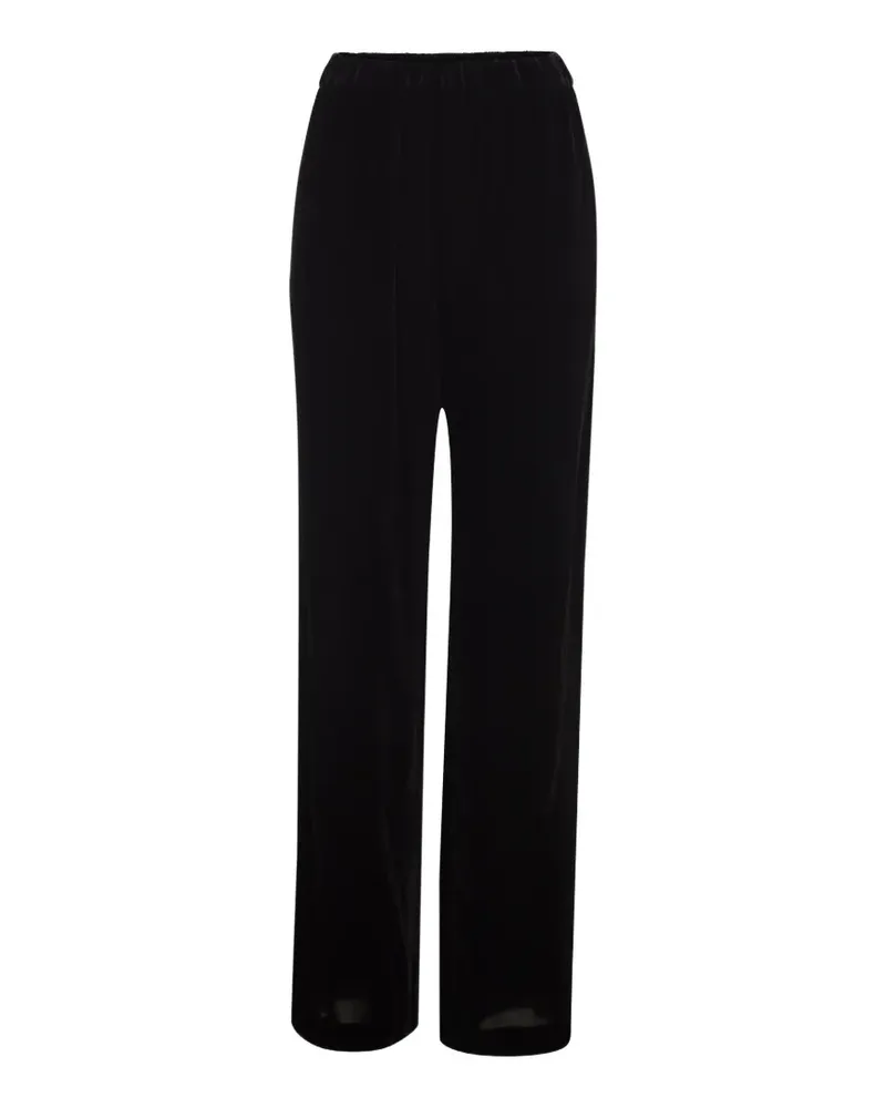 Max Mara Palazzohose aus Samt - Schwarz Schwarz
