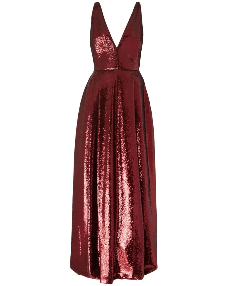 Genny Maxikleid mit Pailletten - Rot Rot