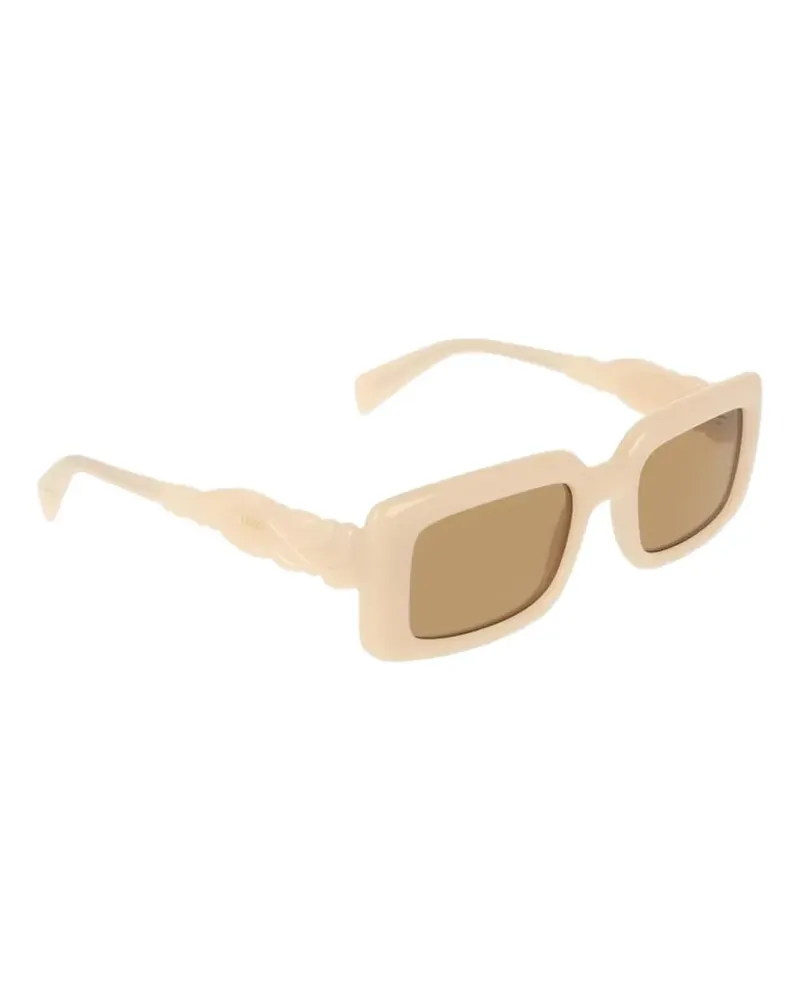Liu Jo rectangle-frame twisted-arm sunglasses - Nude Nude